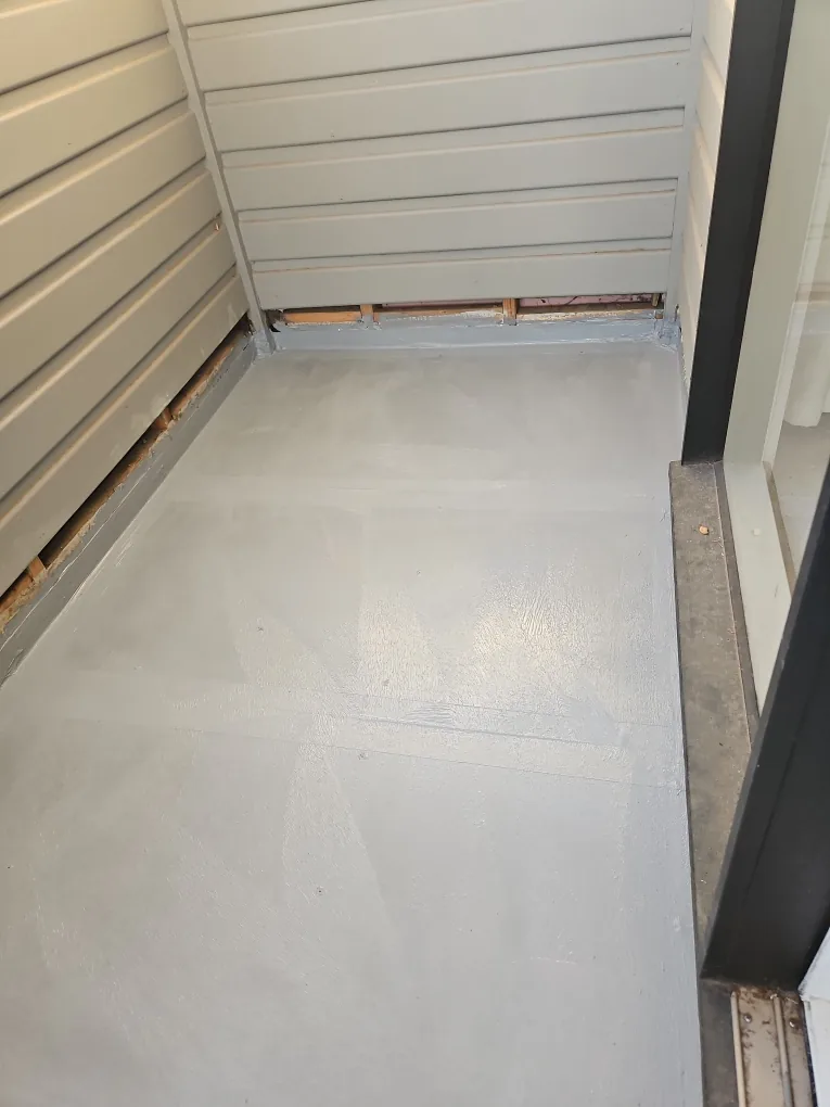 Waterproofing membrane applied to Brighton East balcony substrate